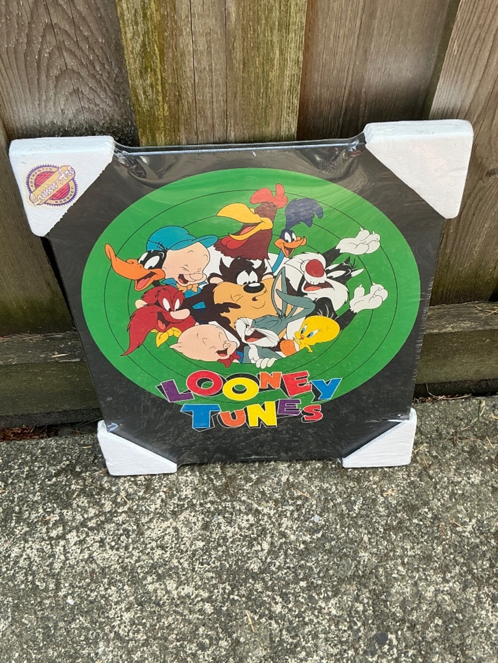 Vintage 90s Looney Tunes Lamin-Art Wall Plaque Poster Board